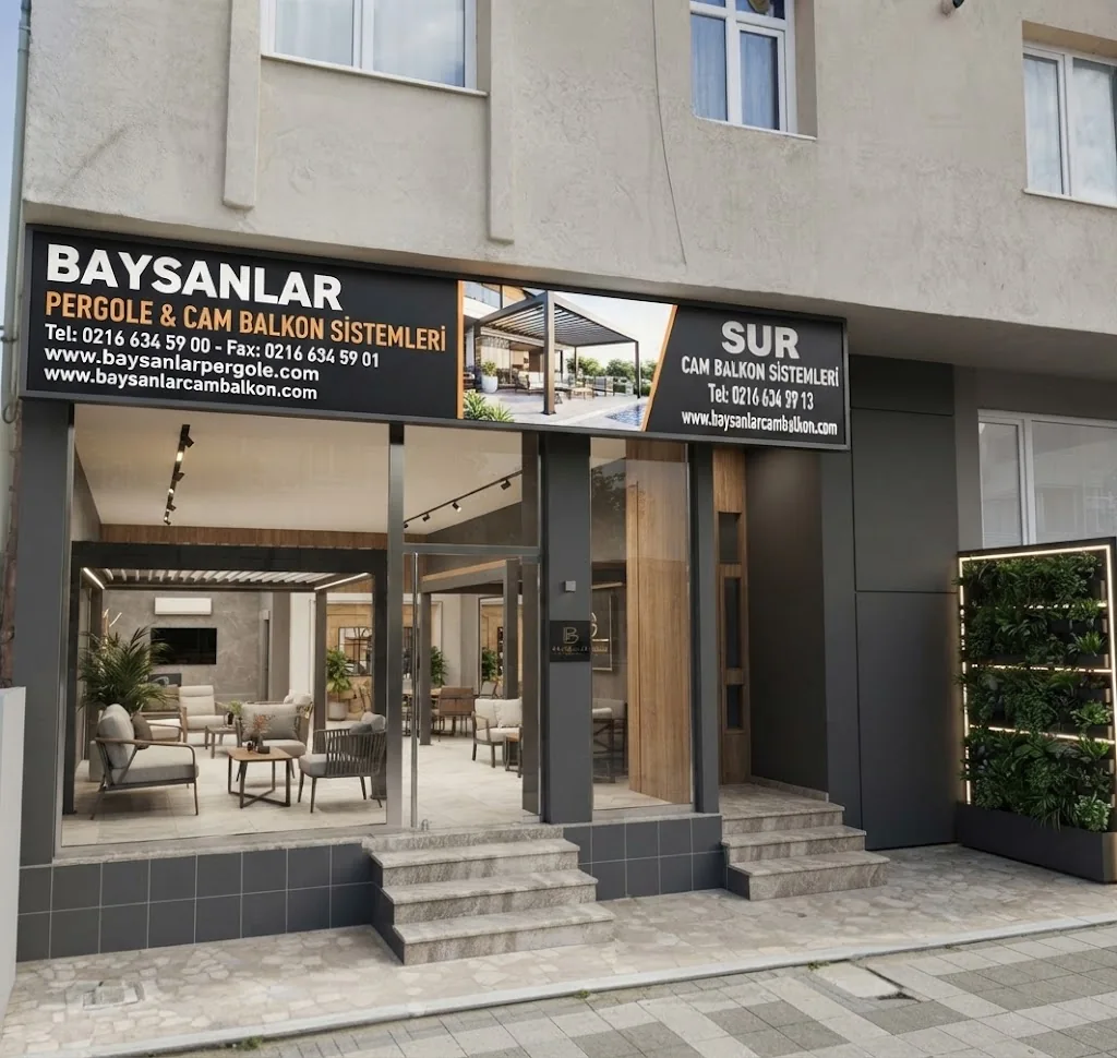 Baysanlar Pergole Tente mağaza ve showroom dış cephesi